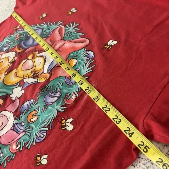 Vintage 90’s Pooh Bear Disney One Size Christmas XMAS Tie The Season Be Jolly - Picture 5 of 6